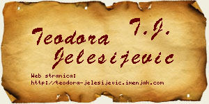 Teodora Jelesijević vizit kartica